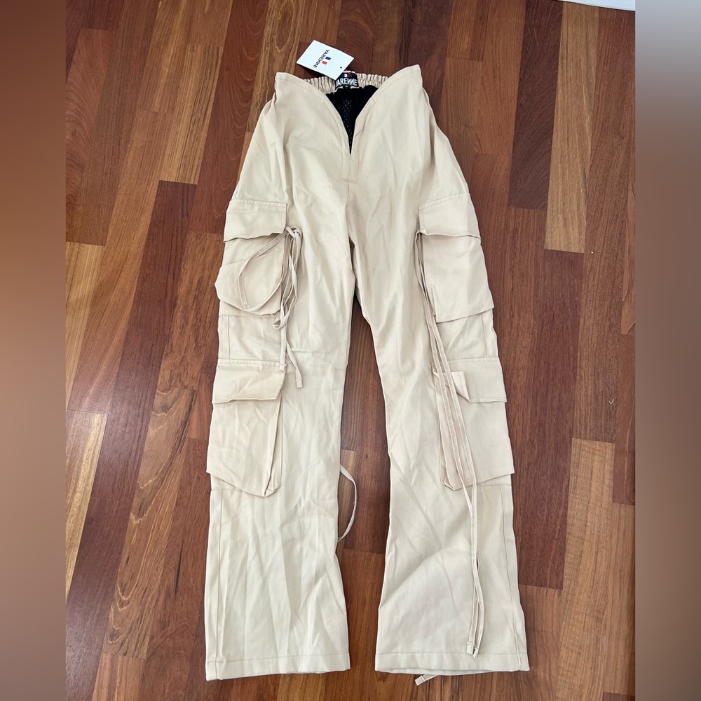 Varenne Beige Cargo Pants